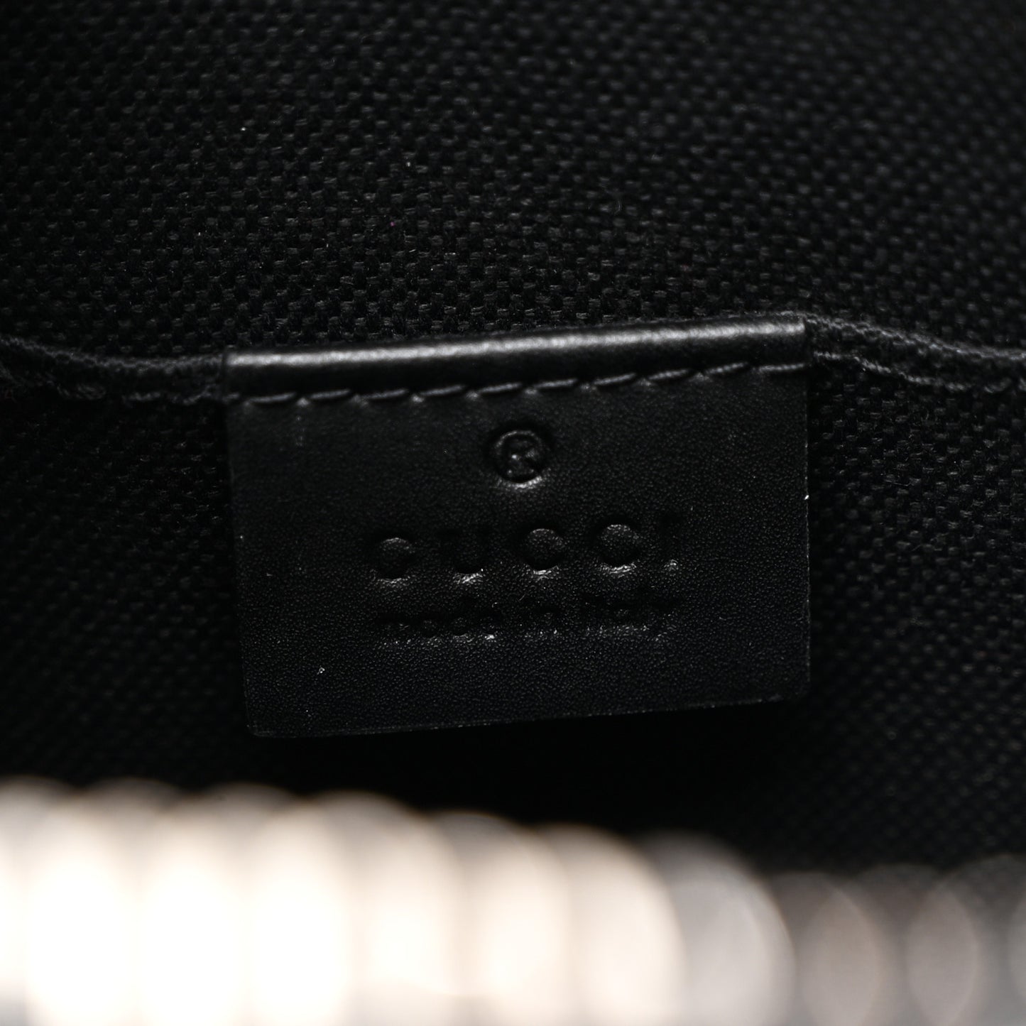 GG Supreme Monogram Web Small Flat Messenger Bag Black Grey