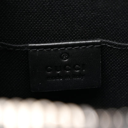 Gucci GG Supreme Monogram Web Small Flat Messenger Bag Black Grey 6 of 12