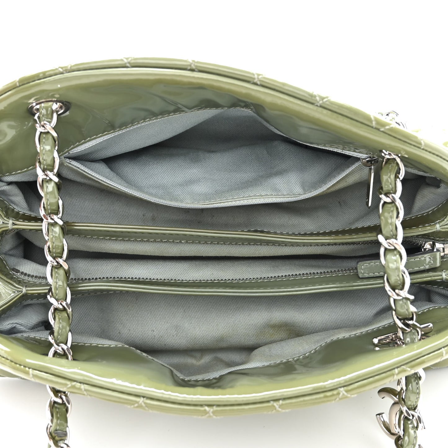 Patent Quilted Medium Just Mademoiselle Green