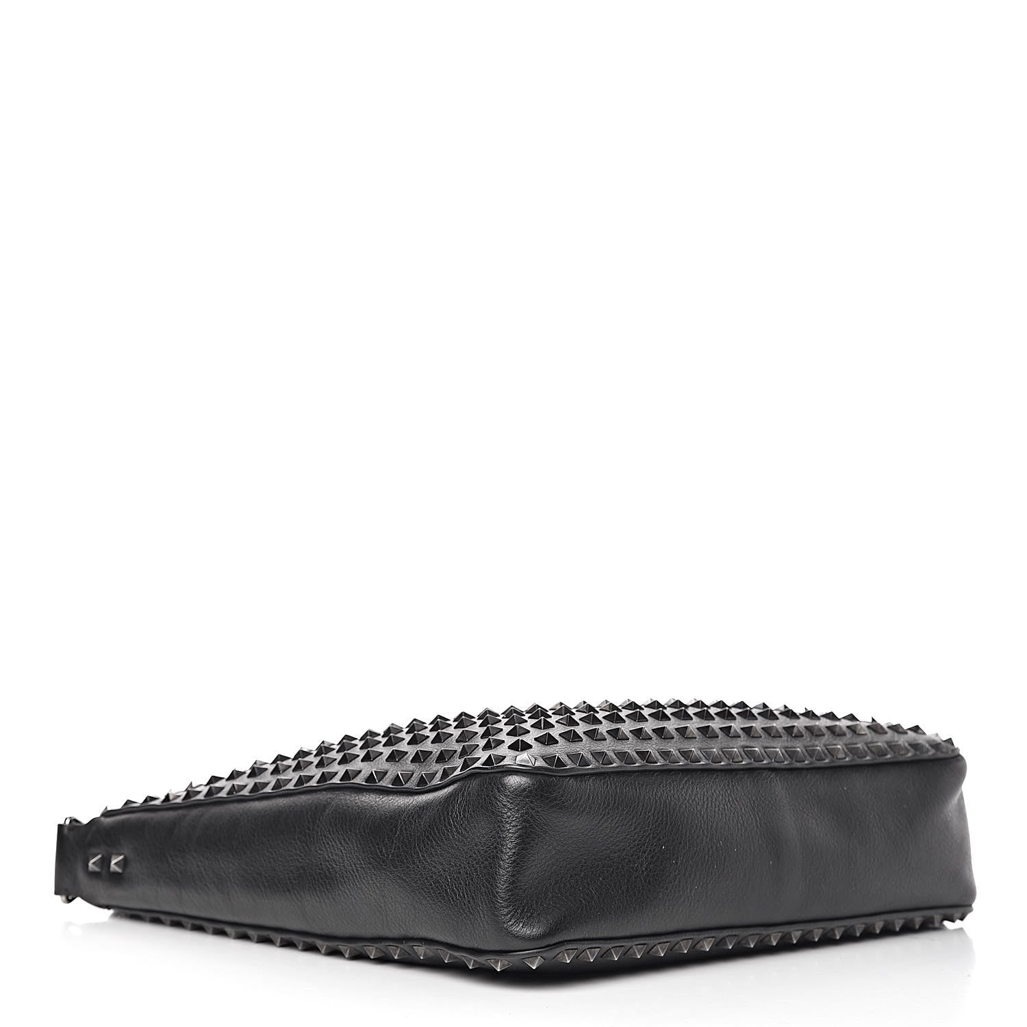 Valentino Garavani Calfskin Rockstud All Over Flip-Lock Messenger Bag Black 4 of 10