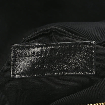 Saint Laurent Lambskin Quilted Small Loulou Puffer Monogram Chain Satchel Black 6 of 8