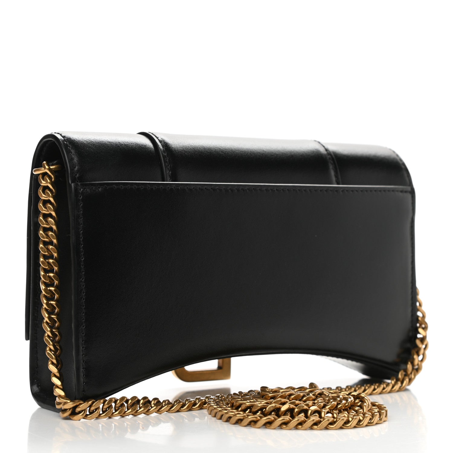 Balenciaga Shiny Box Calfskin Hourglass Chain Bag Black 3 of 9