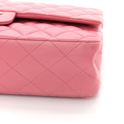 Chanel Lambskin Quilted Medium Double Flap Pink 10 of 11