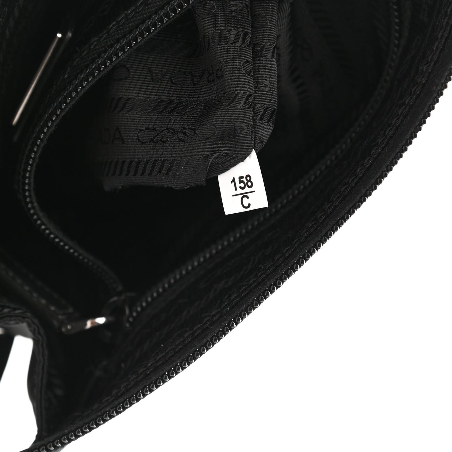 Tessuto Nylon Saffiano Wristlet Black