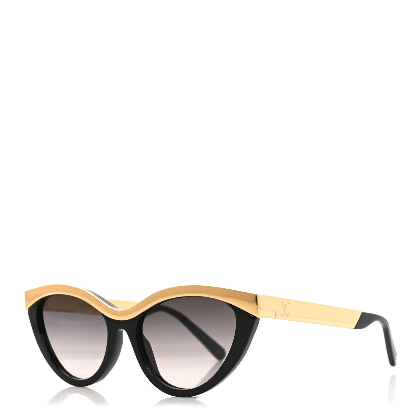 Metal LV Blend Cat Eye Sunglasses Z2644U Black Gold