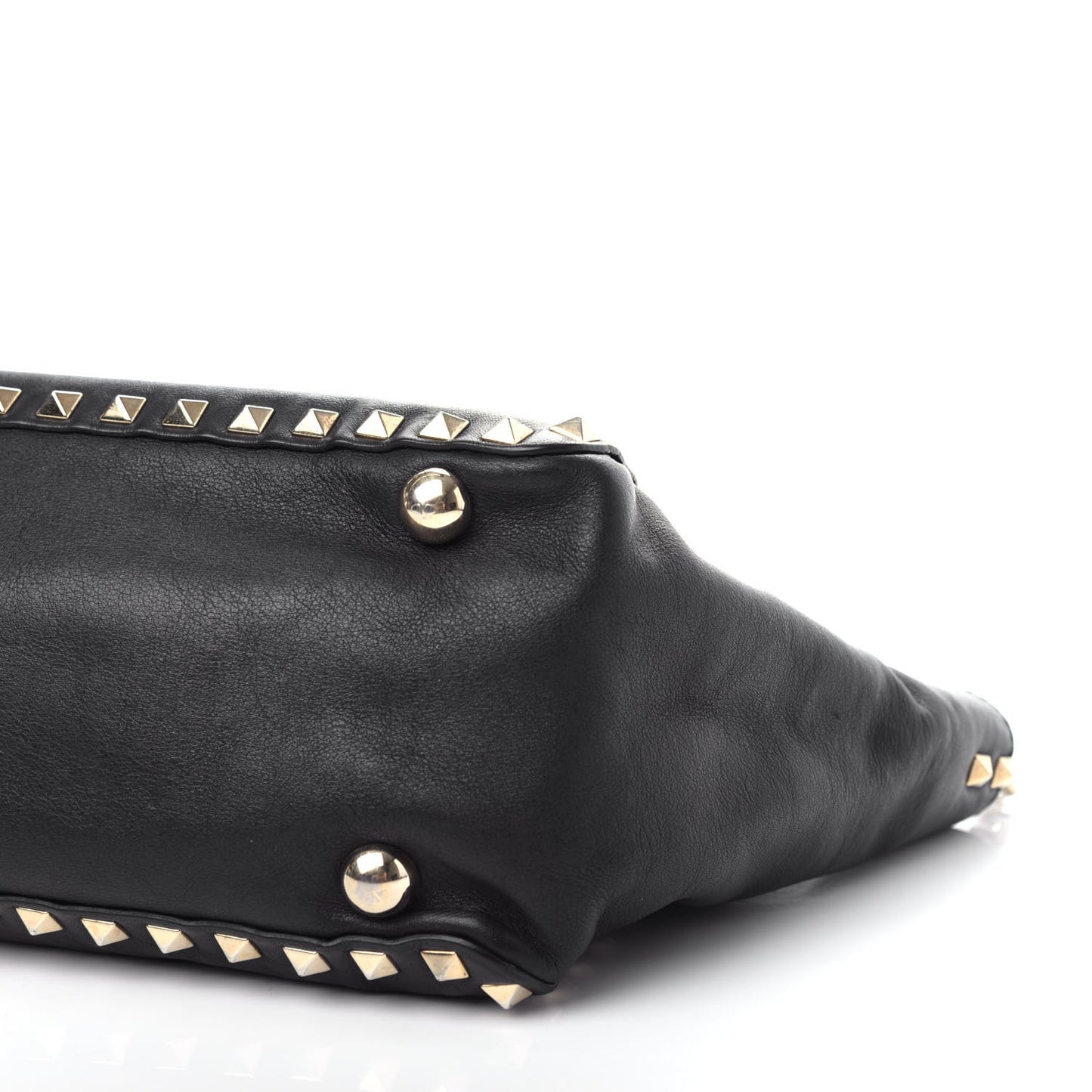 Vitello Small Rockstud Tote Black