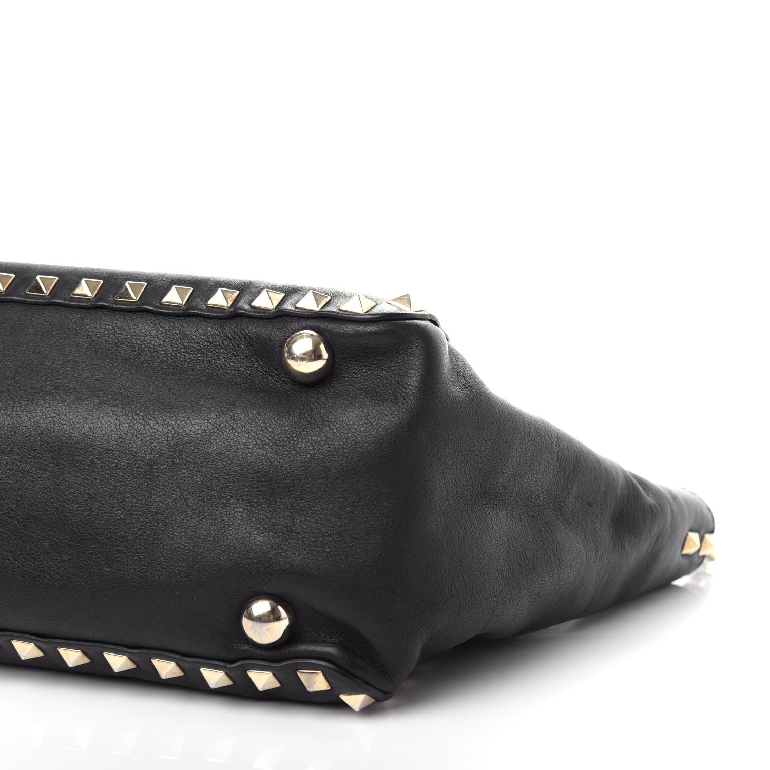 Valentino Garavani Vitello Small Rockstud Tote Black 10 of 11