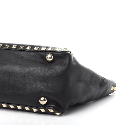 Valentino Garavani Vitello Small Rockstud Tote Black 10 of 11
