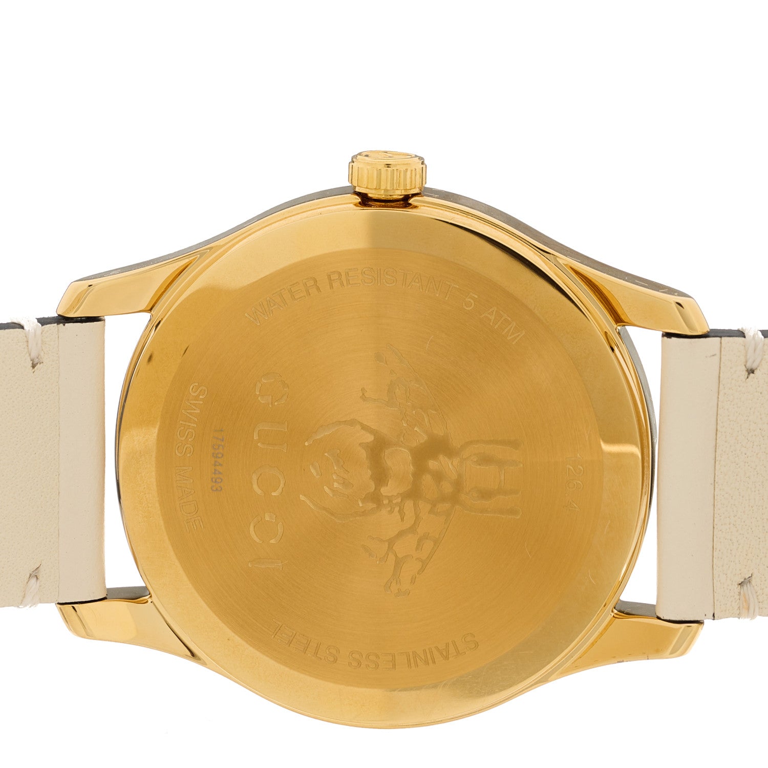 Gucci Stainless Steel Calfskin 38mm G-Timeless Bee Star Quartz Watch White 4 of 4