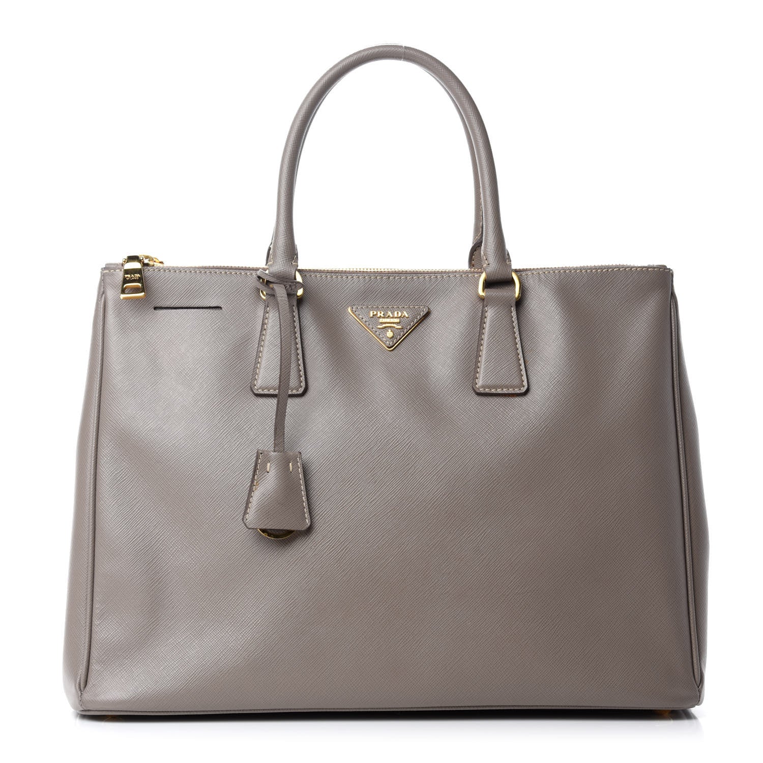 Prada Saffiano Lux Large Double Zip Tote Argilla 1 of 12