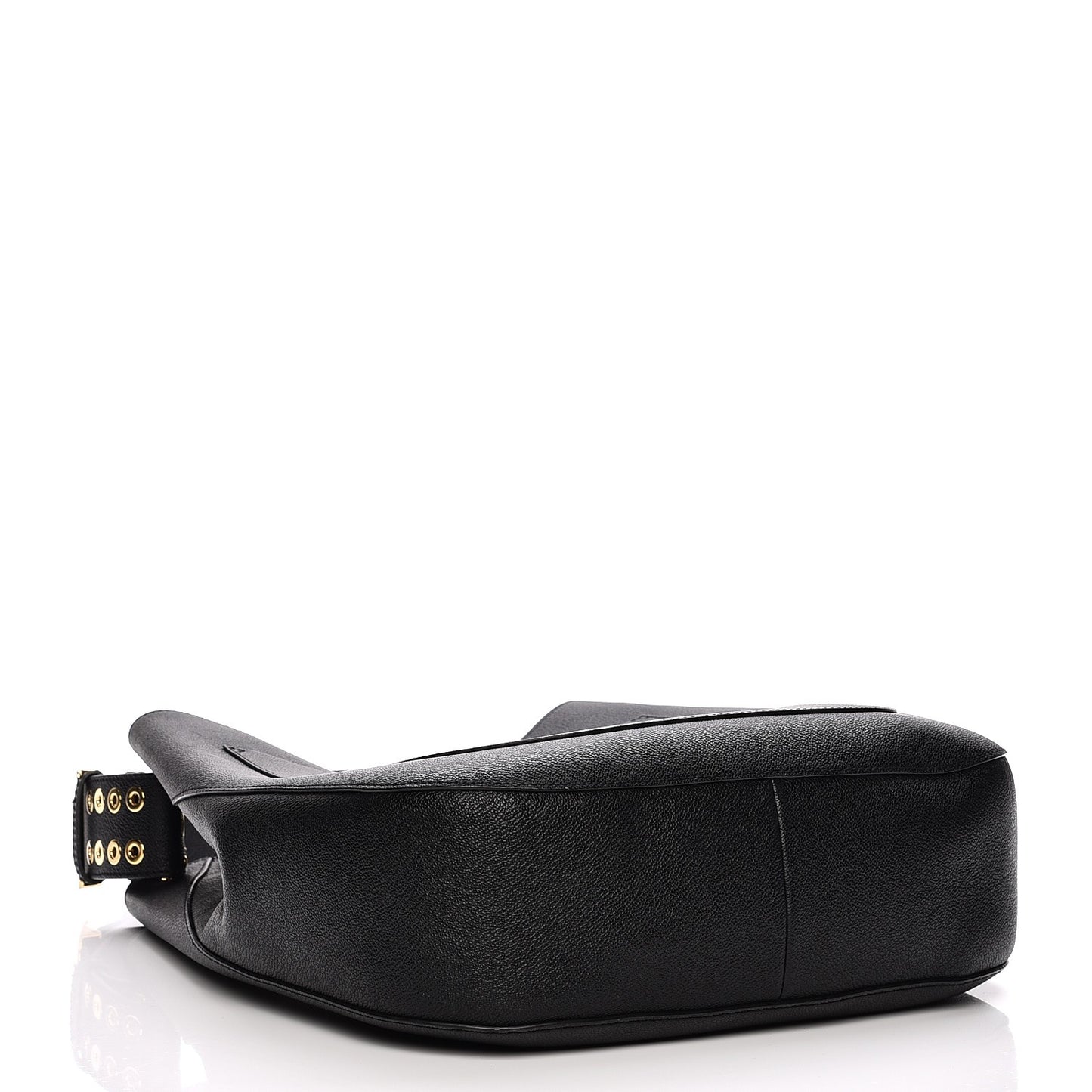Grainy Calfskin Small Elmstone Hobo Black
