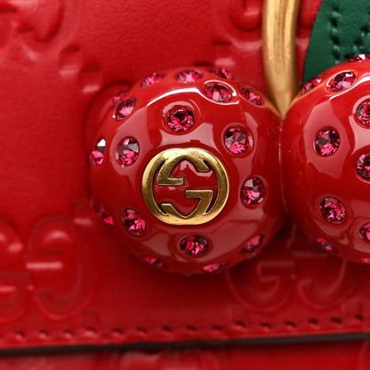 Gucci Guccissima Mini Cherry Chain Bag Hibiscus Red 12 of 12