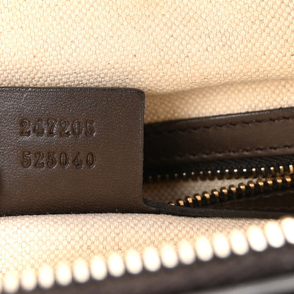 Gucci Monogram Selleria Calfskin Vintage Web Medium Boston Beige Ebony Cocoa 7 of 10