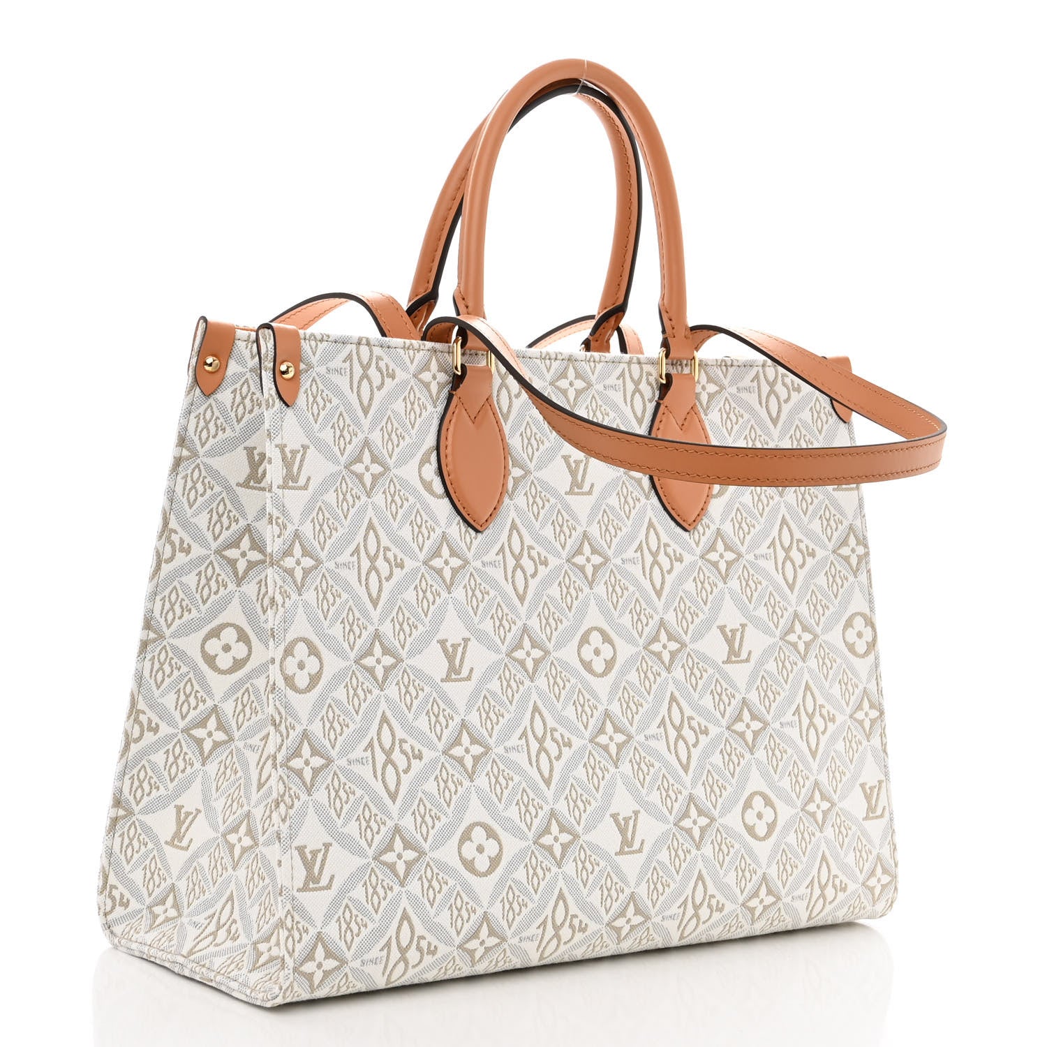 Louis Vuitton Jacquard Since 1854 Onthego MM Creme 3 of 9
