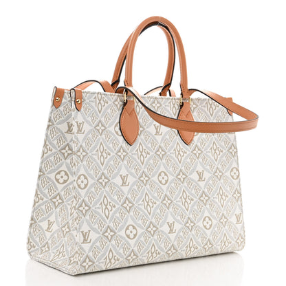 Louis Vuitton Jacquard Since 1854 Onthego MM Creme 3 of 9