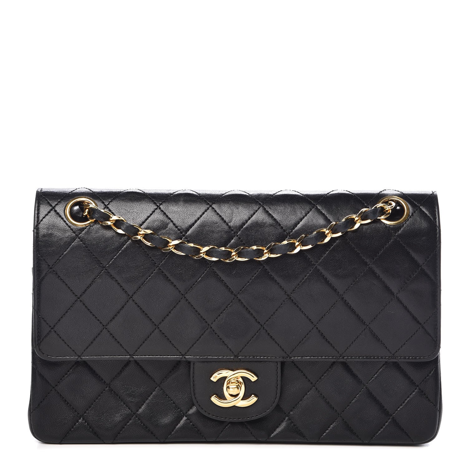 Chanel Lambskin Quilted Medium Double Flap Black 1 of 17
