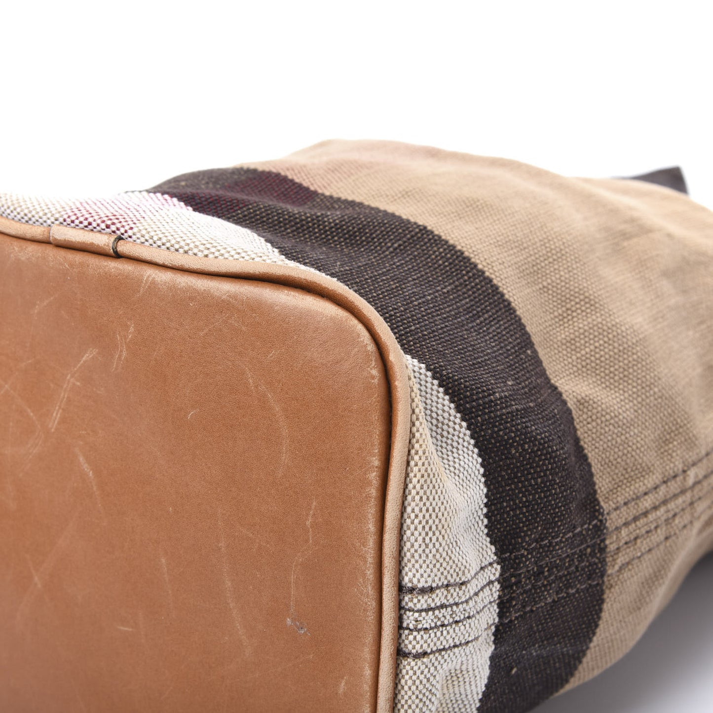Canvas Mega Check Mini Ashby Tassel Crossbody Saddle Brown