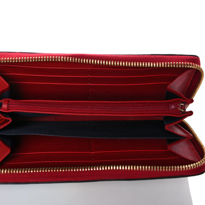 Gucci GG Supreme Monogram Blooms Zip Around Wallet Blue Red 5 of 9