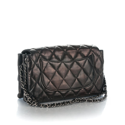 Chanel Lambskin Quilted 3 Accordion Flap Bag Black 4 of 7