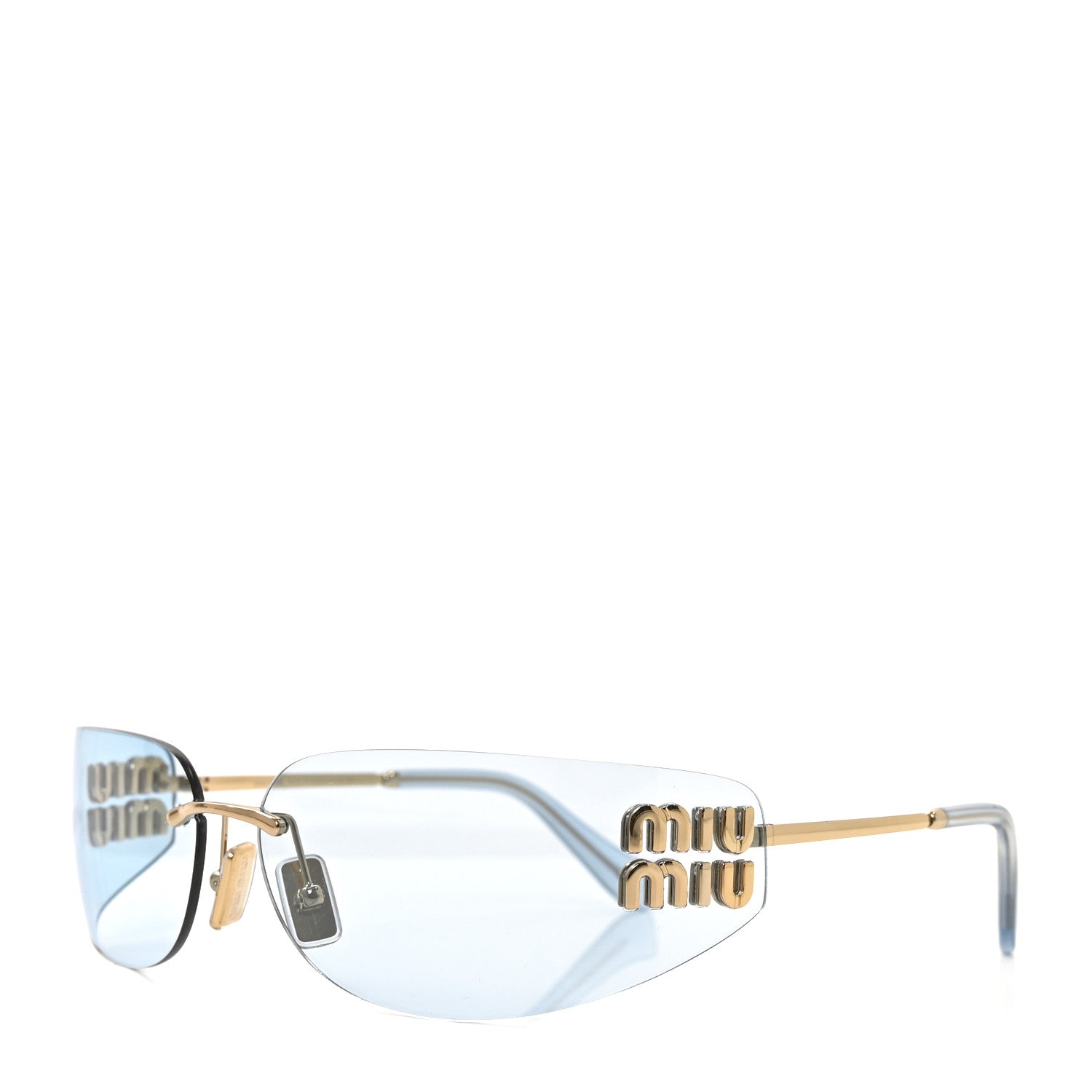 Miu Miu Metal Aube Sunglasses SMUA51 Blue 1 of 7