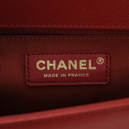 Chanel Caviar Medium Boy Flap Red 6 of 7