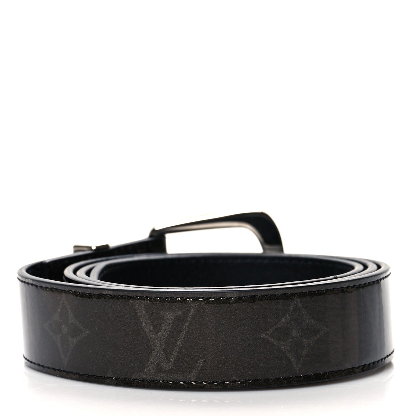 Glaze Calfskin Monogram Eclipse Ouest 30mm Belt 95 38