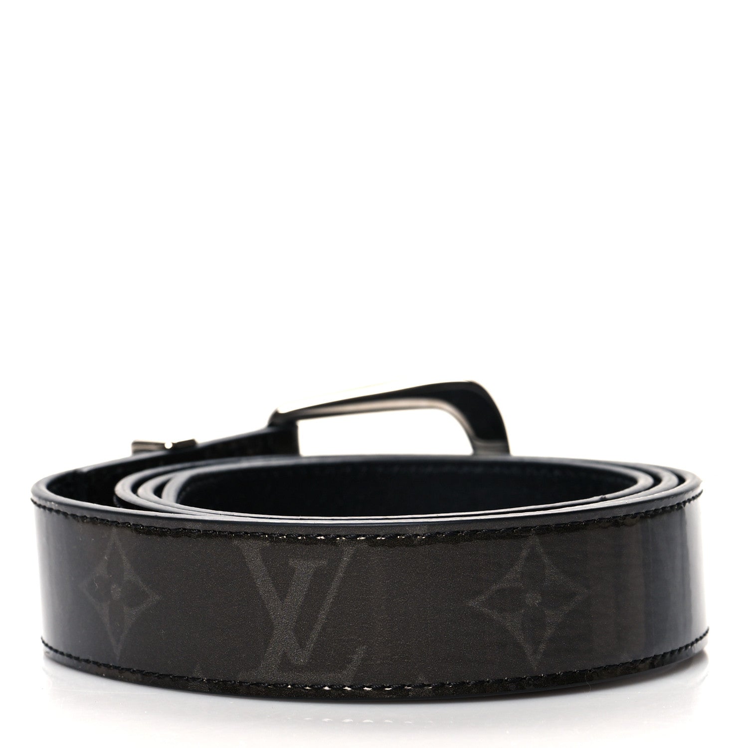Louis Vuitton Glaze Calfskin Monogram Eclipse Ouest 30mm Belt 95 38 2 of 5