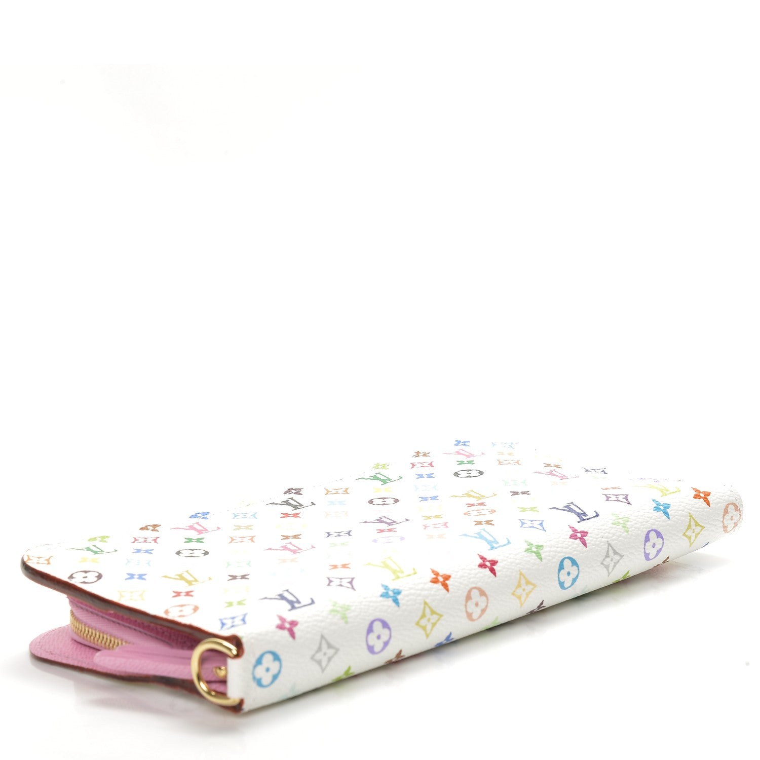 Louis Vuitton Monogram Multicolor Insolite Wallet White Litchi 4 of 6