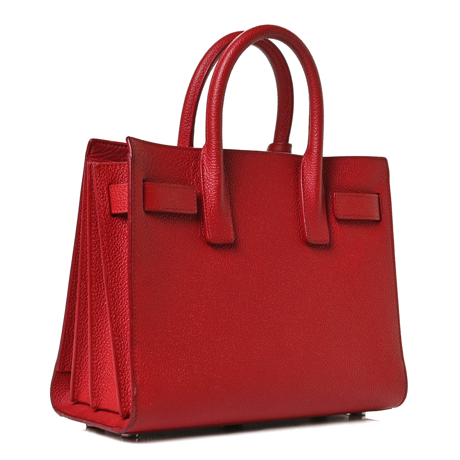 Saint Laurent Grained Calfskin Nano Sac De Jour Lipstick Red 3 of 17