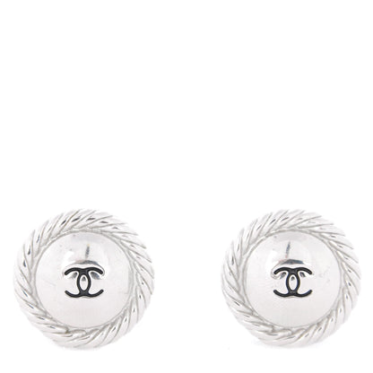 Chanel CC Clip On Earrings Silver 1 of 5