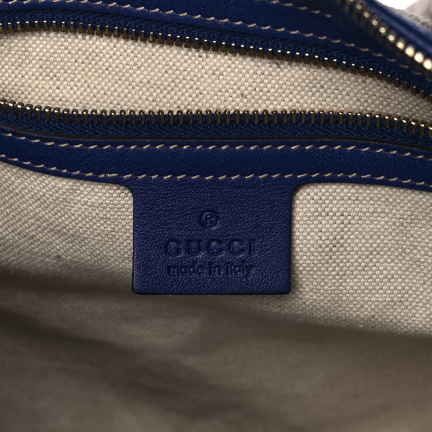 Gucci GG Plus Monogram Medium Boston USA Flag Unicef Duffle Blue 6 of 18