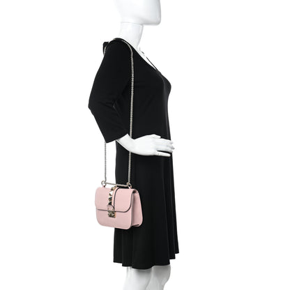 Valentino Garavani Vitello Small Glam Lock Rockstud Flap Poudre 2 of 13