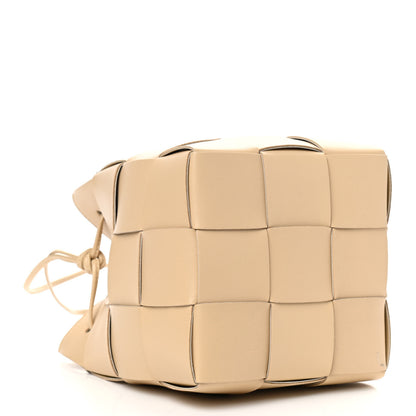 Bottega Veneta Lambskin Intreccio Small Crossbody Bucket Bag Porridge 4 of 10