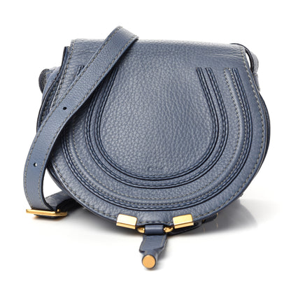 Chloe Calfskin Mini Marcie Round Crossbody Bag Street Blue 1 of 9