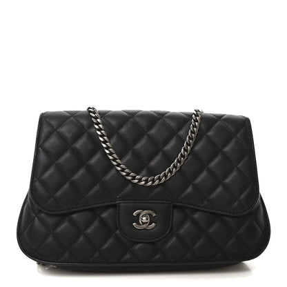 Chanel Metallic Goatskin Quilted Rock In Rome Flap Black 1 of 10