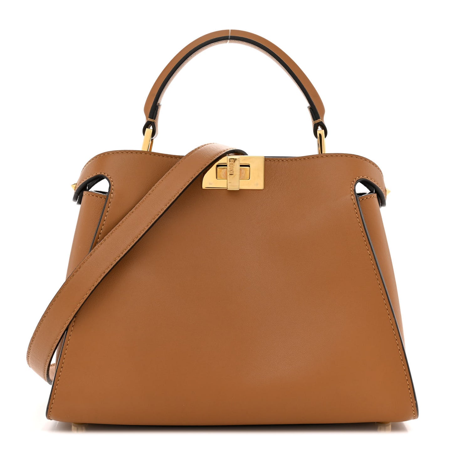 Vitello Tahiti Burro Medium Peekaboo Iconic Essentially Satchel Nocciola Asfalto Cast