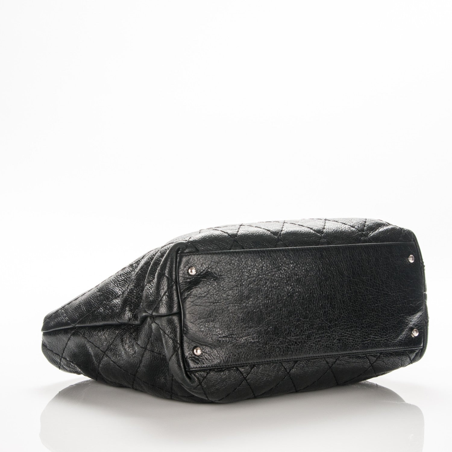 Chanel Glazed Calfskin Large On The Road Tote Black 4 of 6