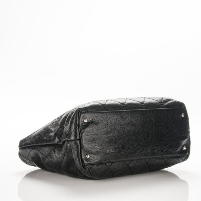 Chanel Glazed Calfskin Large On The Road Tote Black 4 of 6