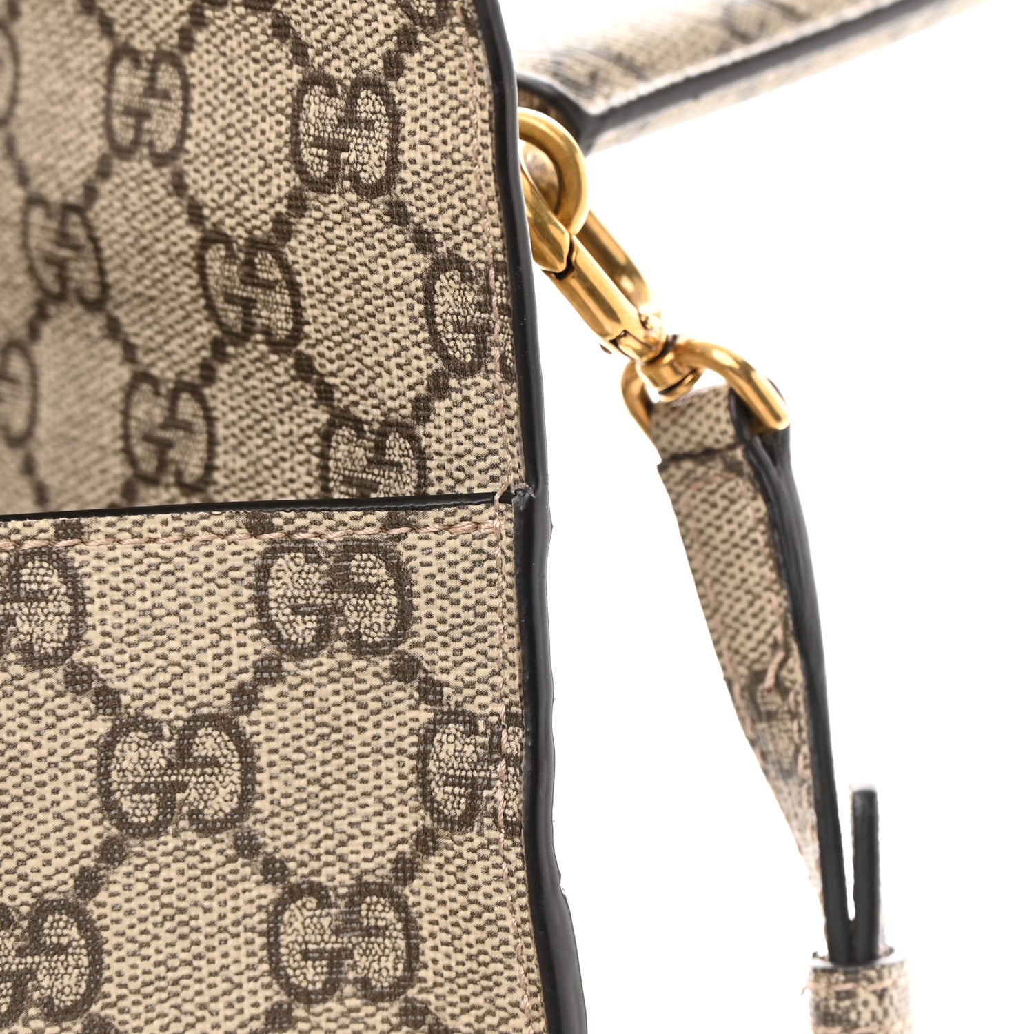 Balenciaga X GUCCI GG Supreme Monogram Medium Hourglass Top Handle Bag Beige Ebony 13 of 16