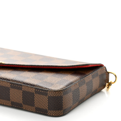 Louis Vuitton Damier Ebene Pochette Felicie Chain Wallet 10 of 10