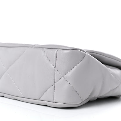 Chanel Lambskin Quilted Medium Chanel 19 Flap Grey 9 of 11