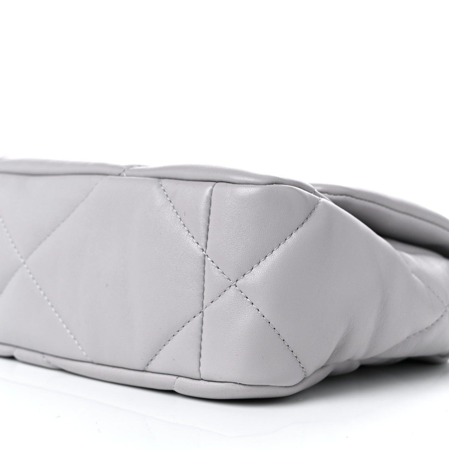 Chanel Lambskin Quilted Medium Chanel 19 Flap Grey 9 of 10