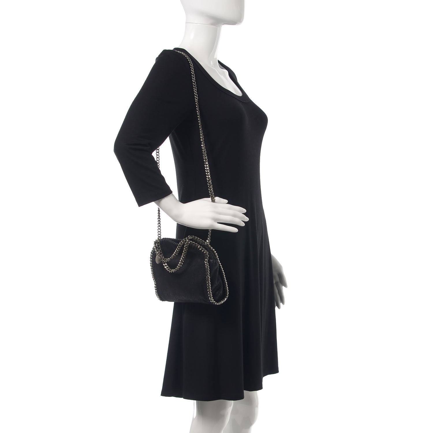 Stella McCartney Shaggy Deer Tiny Falabella Tote Black 2 of 7