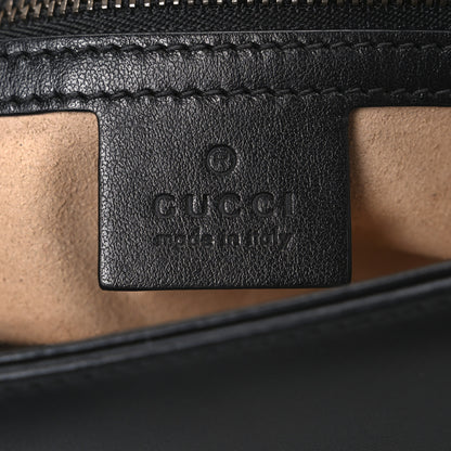Gucci Calfskin Matelasse Small GG Marmont Shoulder Bag Black 6 of 12