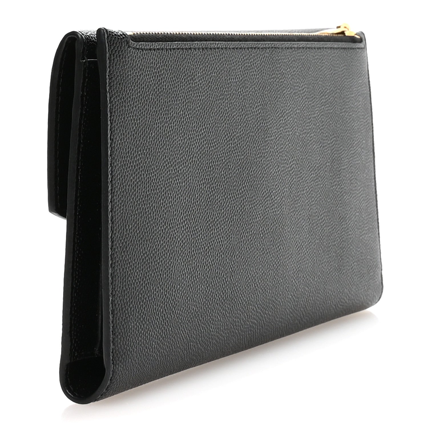 Saint Laurent Grain De Poudre Monogram Uptown Wallet Black 3 of 8