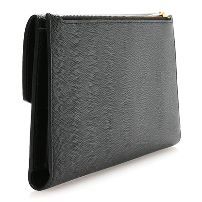 Saint Laurent Grain De Poudre Monogram Uptown Wallet Black 3 of 8
