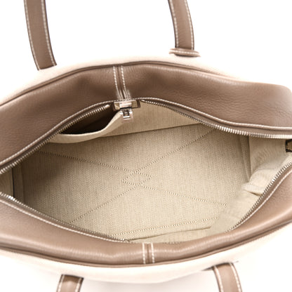 Hermes Toile Taurillon Clemence Victoria II 35 Etoupe 5 of 9