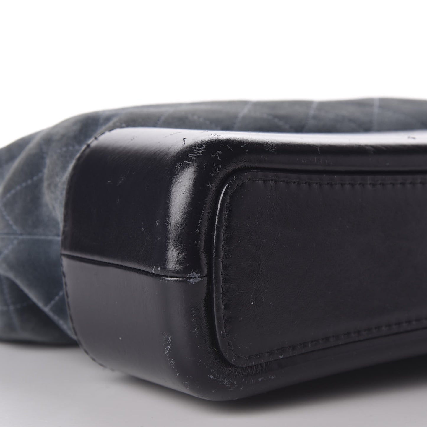 Suede Calfskin Quilted Medium Gabrielle Hobo Blue