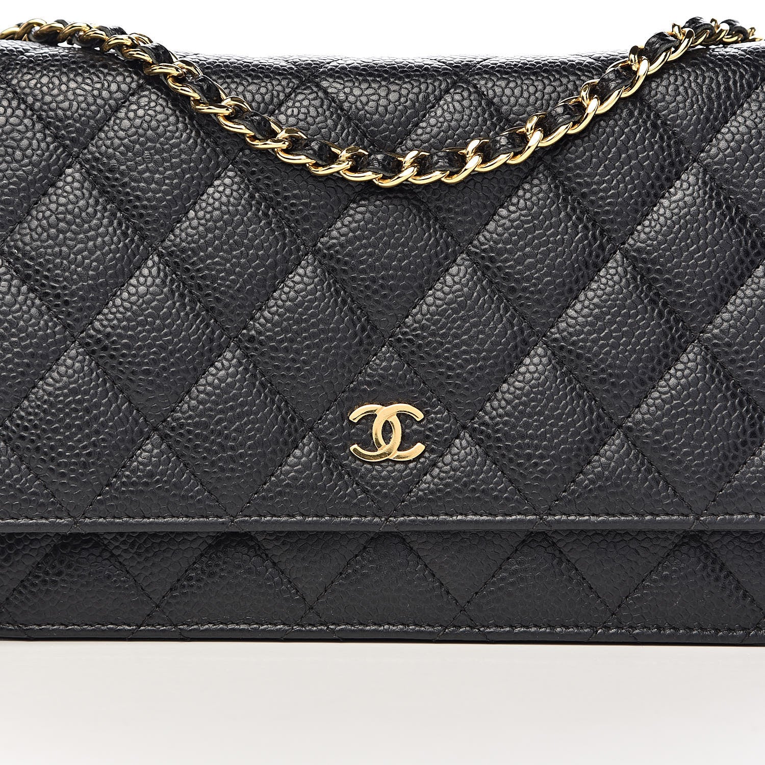 Chanel Caviar Quilted Wallet On Chain WOC Black 11 of 12