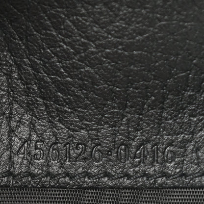 Gucci Pebbled Calfskin GG Marmont Card Case Black 8 of 9